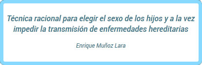 Técnica racional para elegir el sexo de los hijos